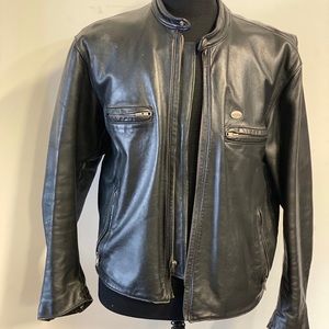 Harley-Davidson leather motorcycle jacket.